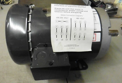 NEW EMERSON US MOTORS T1E3DHZ / P63EKB-3715 1 HP TEFC MOTOR 208-230/460 1140 RPM - Image 1 of 4