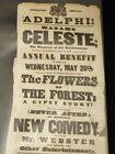 ** Rare ** Theatre Playbill/Poster  Adelphi Theatre * Madame Celeste 1843