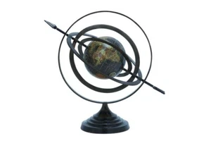 19 Zoll schwarze Oberfläche Metallarmillar Kugel Metallarmillar Globe Astro Globe Kompasse - Bild 1 von 3