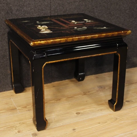 Coffee table wood lacquered furniture living room antique style chinoiserie 900 Cover