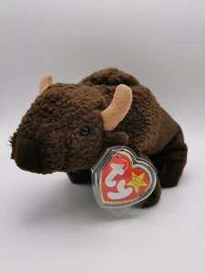 Ty Beanie Babies Roam The Buffalo With Tag Protector 1998 Retired Vintage - Picture 1 of 7