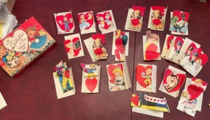 Vintage Collection of 46 Mid Century Valentines for Children - Various Companies - Picture 1 of 14