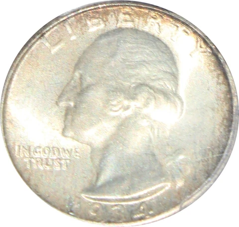 1934 MS66, Washington Quarter, Medium Motto, PCGS 81600395 Cover