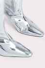 By Far Stevie 99 Silver Lac Boot Uk 5.5 Eu39 Patent Leather Silver Rrp £630