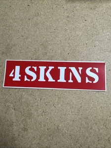 PEGATINA 4 Skins DE COLECCIÓN AÑOS 80/SIN USAR RARA UK82 PUNK UK DEADSTOCK OI - Imagen 1 de 2