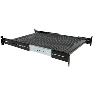 StarTech.com 19" Ventilé Réglable Profondeur Coulissant Serveur Rack Armoire Étagère Noir - Photo 1/1