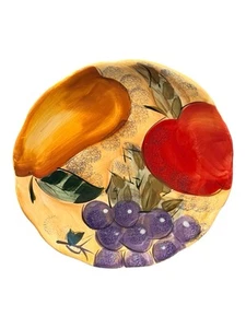 Home Trends Verdona Salad Plate Fruit Excellent Used Condition 8.25” Hand Paintd - Picture 1 of 2