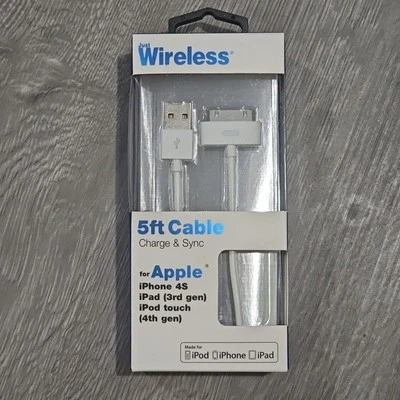 Just Wireless-5 ft Cable Charge & Sync, 30 pin for Apple to USB Charging Cab NIB - Image 1 of 3