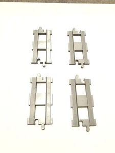 4 x Lego Duplo hellblau grau gerader Zug Schienen Stück Konvolut - 6378 - Bild 1 von 2