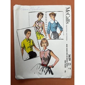 McCall's Pattern 3629 Blouse With Three Collars Size 20 Bust 38 FF UNCUT - Picture 1 of 4