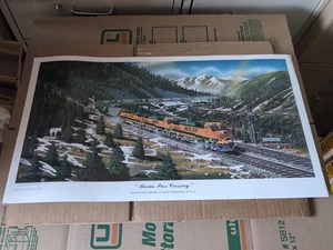Vintage and Scarce 1997 GE Transportation "Maria's Pass Crossing" Glacier Park - Picture 1 of 8