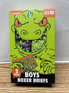 2 PK~ NICKELODEON~RUGRATS~REPTAR~BOYS PERFORMANCE BOXER BRIEFS~NEW/BOX~SZ 10 - Picture 1 of 3