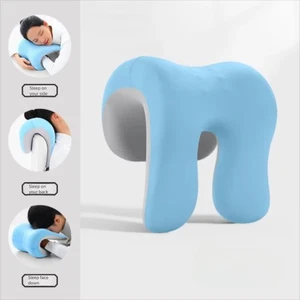 NUEVO Almohada de espuma viscoelástica para siesta almohada de soporte para cuello diseño ergonómico almohada de viaje - Imagen 1 de 25