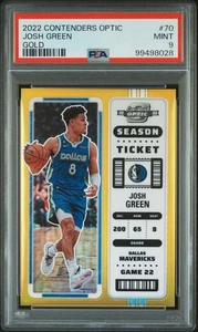 2022 Panini Contenders Optic Josh Green Season Ticket Gold /10 - PSA 9 - Picture 1 of 2