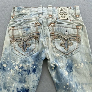 Rock Revival Mens Feeney Jeans Acid Wash Denim Alt Straight Size 30 - Picture 1 of 18