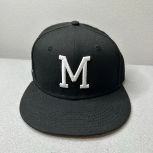 Milwaukee Brewers Hat Cap Men Fitted 7 1/8 Black New Era MLB Retro Manolo - Picture 1 of 7
