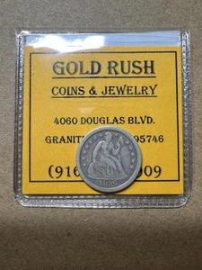 1856 Seated Liberty Silver Dime Scarcer Large Date Variety - Picture 1 of 5