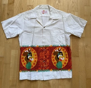 Camisa de Colección Sears Hawaiian Fashions Cuello Lazo Hawaii Hula Bowl LEER - Imagen 1 de 9