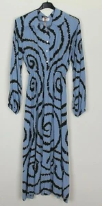 REDUZIERT AUF AUSVERKAUF JETZT LETZTE 2 TEILE - £16,99 Langarm Maxikleid mit Wirbelmuster - Bild 1 von 12