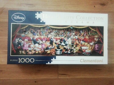 Disney Characters Panorama 1000 Pc Jigsaw Puzzle Clementoni Checked & Complete  - Image 1 of 4