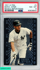 1997 ULTRA ROOKIE REFLECTIONS DEREK JETER #5 NEW YORK YANKEES HOF PSA 8 NM-MT