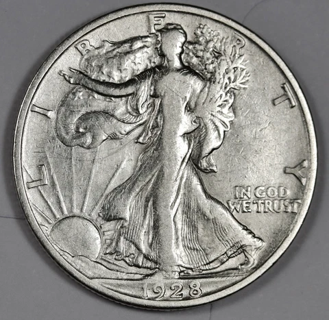 1928-s Walking Liberty Half.  VF-XF.  187262 Cover