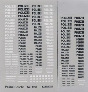 POLIZEI BeschriftungenSchwarz und Weiß, ca. 10 x 10 cm DECAL - Picture 1 of 1