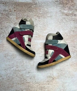 buffalo leather wedge sneakers - Picture 1 of 6