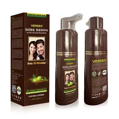 Veinira Brown Hair Dye Shampoo Bottle 200ml x 1 bottle
