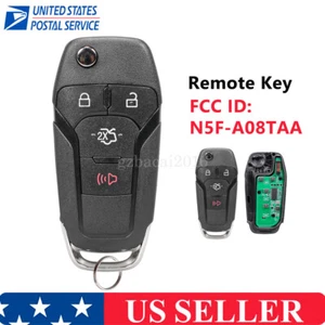For 2013 2014 2015 2016 2017 Ford Fusion Keyless Remote Flip Key Fob N5F-A08TAA - Picture 1 of 7