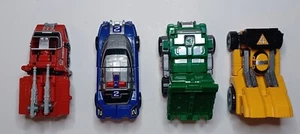 Bandai Power Rangers Turbo Deluxe Megazord Rescue Vehicles RED BLUE GRN YEL 1-4 - Picture 1 of 5