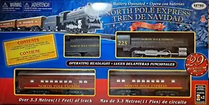 North Pole Express Train Set Battery Operated Holiday Christmas NIB EzTec 29 pc - Picture 1 of 3