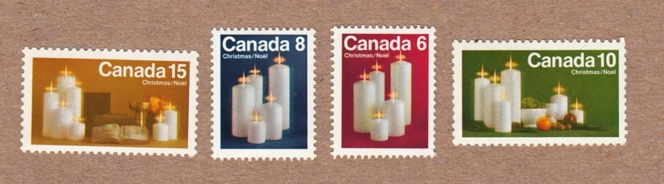 VELAS DE NAVIDAD LUZ ** CANADÁ 1972 #606-609 MNH Juego completo de 4 SELLOS Foto 1 de 1