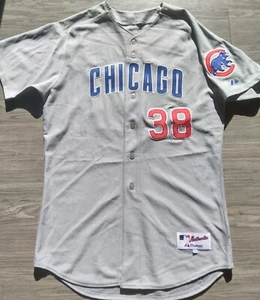 Team Issued MLB Majestic Chicago Cubs Carlos Zambrano Road Gray Jersey Size 48 - Picture 1 of 10