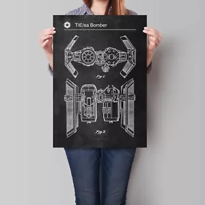 Póster Tie Bomber Star Wars impresión artística pizarra patente plano A2 A3 - Imagen 1 de 5