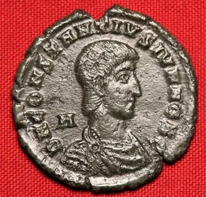 Antiguo Romano Constancio Bronce AE Maiorina - REPARACIÓN DE TEMPERATURA DE SENSACIÓN - Imagen 1 de 4