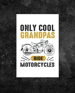 Solo letrero genial para abuelos motocicletas de 12" x 18", Harley, regalo de papá, motocicleta - Imagen 1 de 2
