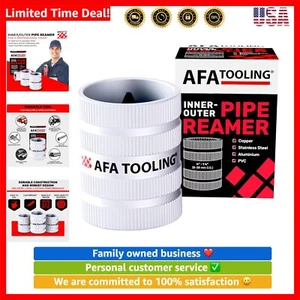 Inner/Outer Pipe Reamer for 1/4" to 1-1/4" Pipes, Deburring Tool with Inner &... - Picture 1 of 8