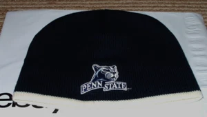 Penn State Nittany Lions Adult Size Embroidered Logo Knit Woven Hat Beanie Used! - Picture 1 of 3