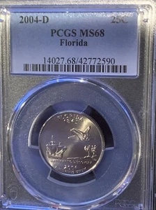 2004-D FLORIDA STATE QUARTER PCGS MS68 - Picture 1 of 2