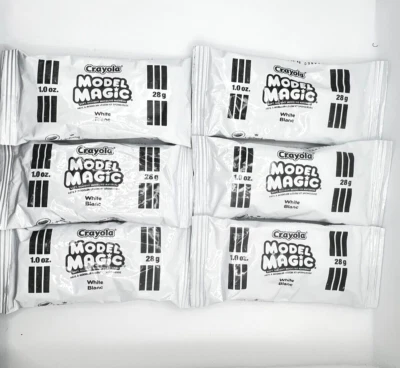 Crayola Model Magic Clay Lot 6 Packs 1oz White Modeling Clay Alternative,Air Dry - Image 1 of 4