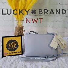 NWT Lucky Brand Soft Blue Leather 2 in 1 Crossbody Bag