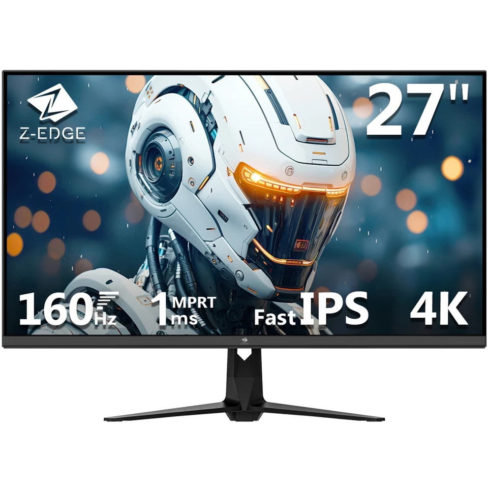 Z-EDGE 27" 4K UHD 3840 x 2160 160 Hz 1 ms IPS Gaming Monitor, HDMI x 2, DP x 2
