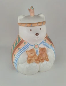 TAOS BEAR Cookie Jar Treasure Craft VINTAGE 1990 - Picture 1 of 8