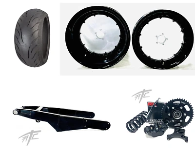 360 OSD BLACK "EVERCLEAR" FAT TIRE KIT BLACK ARM 06-11 KAWASAKI NINJA ZX14 Foto 1 de 4