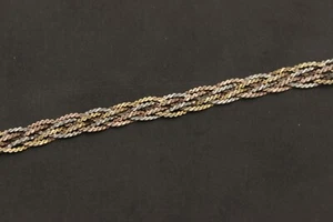 Vintage Danecraft Primavera Tri color 24k over Sterling Silver 6 Strand necklace - Picture 1 of 5