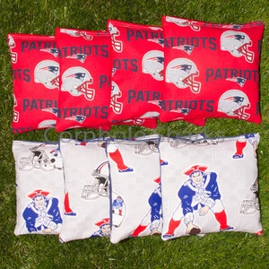 Juego de 8 bolsas de frijoles Cornhole de regulación ACA New England Patriots - Imagen 1 de 2