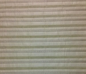 KASLEN CHENILLE STRIPE NATURAL DITZY HEAVY UPHOLSTERY FABRIC BY THE YARD 57"W - Picture 1 of 5