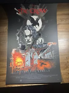 "The Crow" Kunst Siebdruck Filmposter Silber FOLIE VARIANTE von Paul Mann XX/75 - Bild 1 von 17