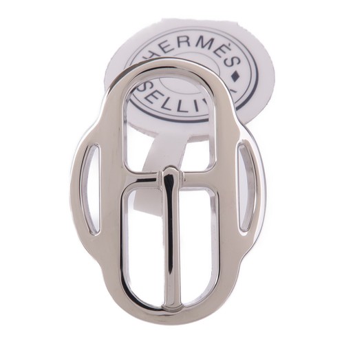 HERMÈS Anello sciarpa HERMES metallo argento